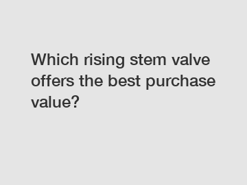 Which rising stem valve offers the best purchase value?