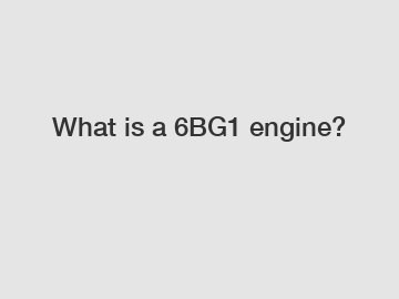 What is a 6BG1 engine?