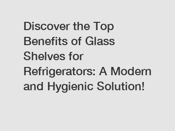 Discover the Top Benefits of Glass Shelves for Refrigerators: A Modern and Hygienic Solution!